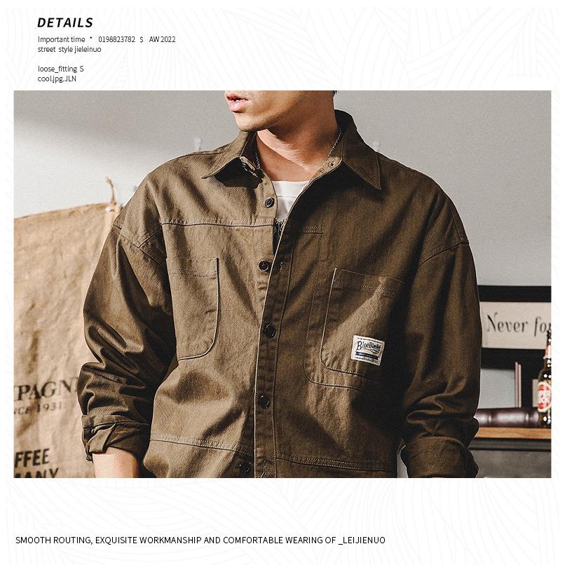 ミリタリージャケット メンズ 長袖 ワークシャツ 白シャツ ライトジャケット アメカジ カジュアル ストリート オシャレ コットン メンズファッション | ホームアイホーム | 17