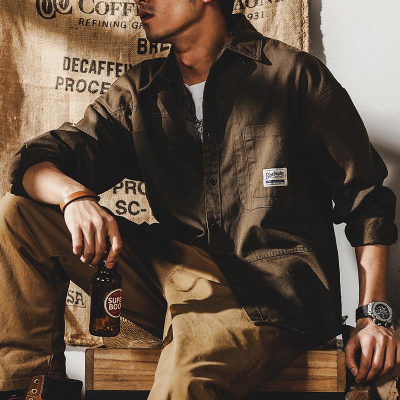 ミリタリージャケット メンズ 長袖 ワークシャツ 白シャツ ライトジャケット アメカジ カジュアル ストリート オシャレ コットン メンズファッション | ホームアイホーム | 06