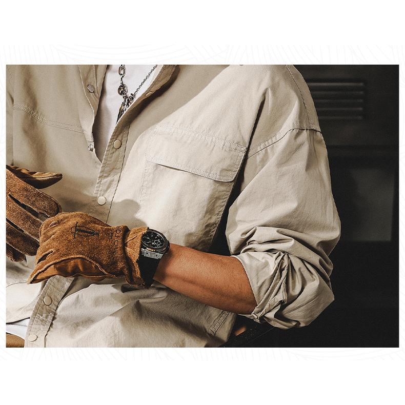 ライトジャケット メンズ 無地 アメカジ ミリタリー ワークシャツ カジュアルシャツ スナップボタン メンズファッション 大きいポケット 秋冬 | ホームアイホーム | 19