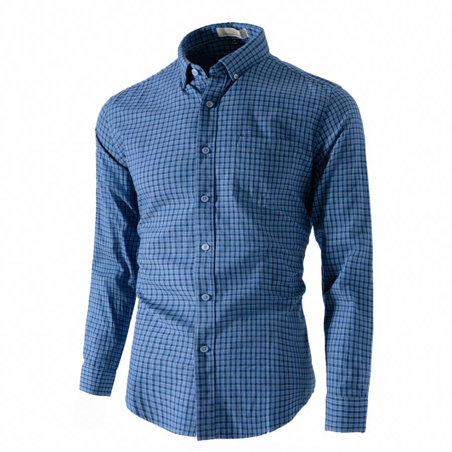 シャツ メンズ 長袖 ボタンダウンシャツ チェックシャツ ギンガムチェック ポケット カラー配色 ゆったり 大きい 大きいサイズ おしゃれ 春 秋 冬 メンズシャツ | ホームアイホーム