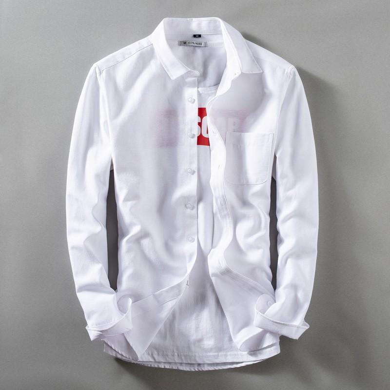 シャツメンズ オックスフォードシャツ 長袖 白シャツ 無地 コットン シンプル トップス | ホームアイホーム | 12