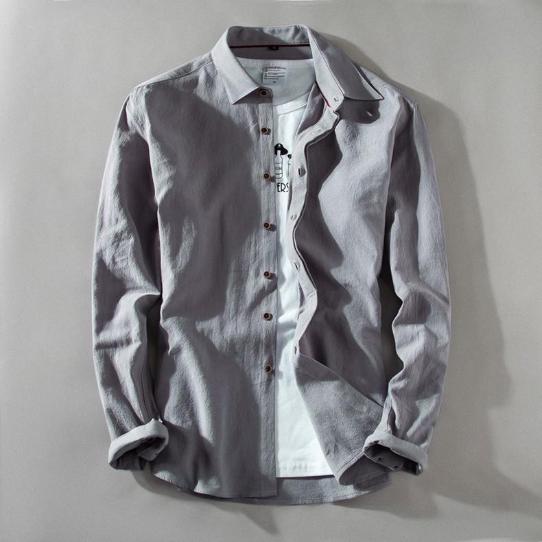 カジュアルシャツ メンズ 無地 長袖柔らかい 白シャツ カラフル カジュアル ビジカジ | ホームアイホーム | 05