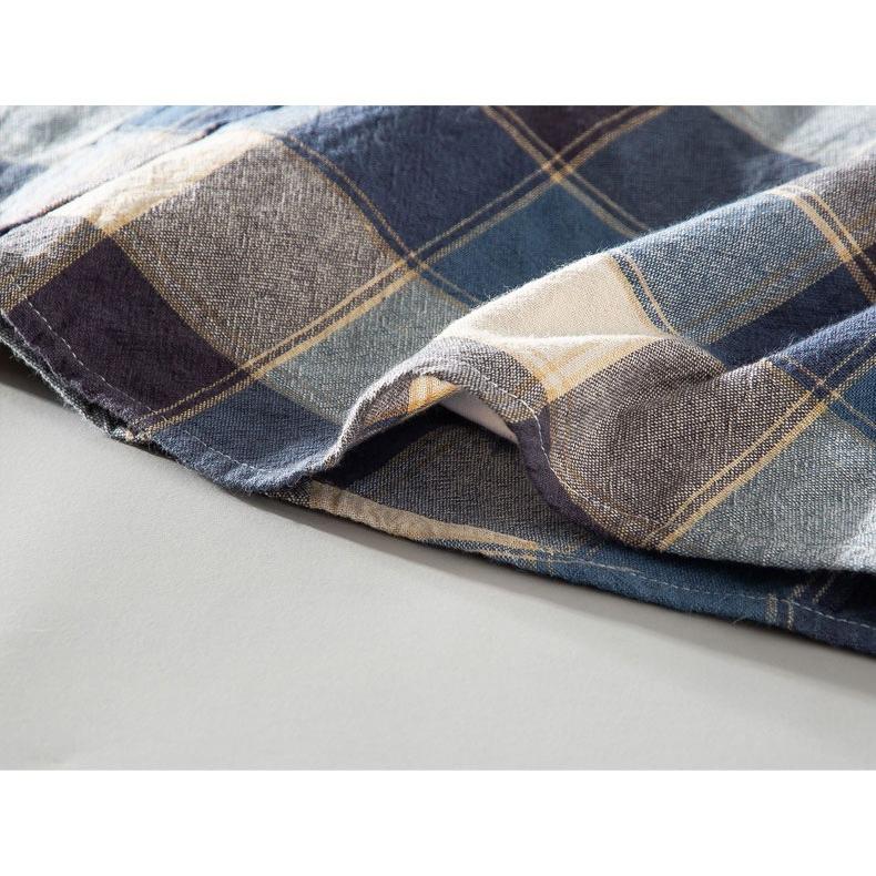 カジュアルシャツ メンズ チェック柄 長袖 カラー配色スリム シャツ カジュアル トップス | ホームアイホーム | 10