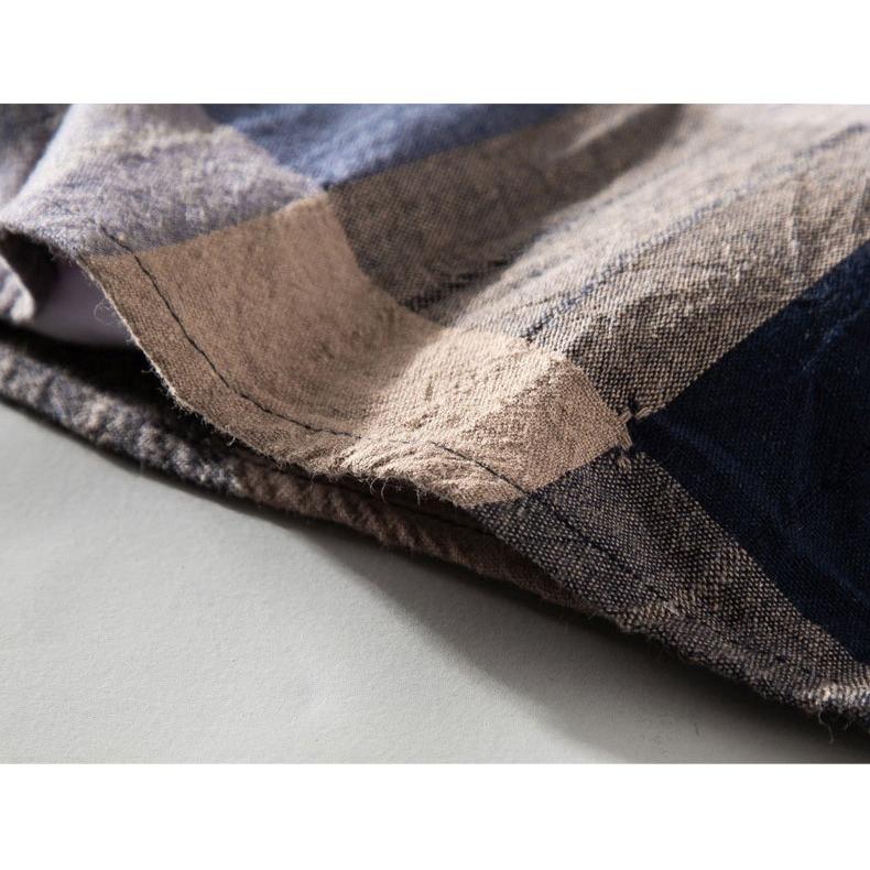 カジュアルシャツ メンズ チェック柄 長袖 カラー配色 アメカジ コットン おしゃれ スリム春秋 | ホームアイホーム | 09