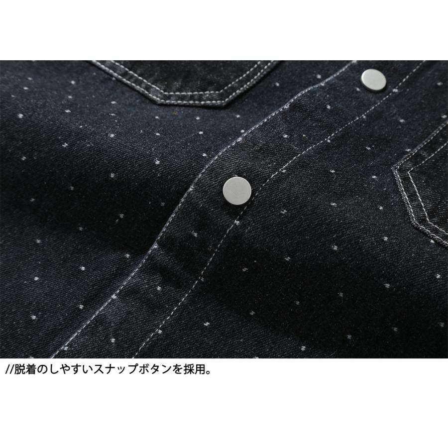 シャツジャケット メンズ カバーオール ジャケット ブルゾン デニムジャケット Gジャン おしゃれ 総柄 大きめポケット付き 30代 40代 50代 トラッカージャケット | ホームアイホーム | 06