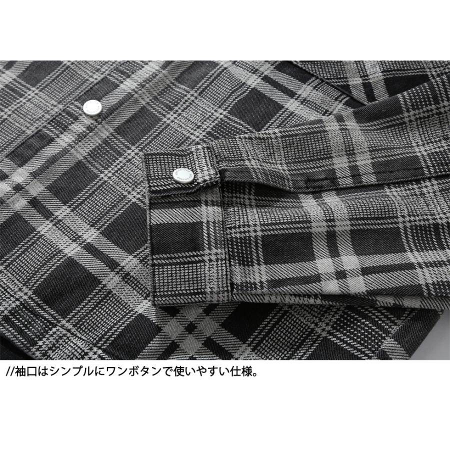 ジャケット ブルゾン シャツジャケット メンズ カバーオール デニム 千鳥格子 チェック柄 Gジャン 春 秋 カジュアル きれいめ おしゃれ 大きいサイズ 両ポケット | ホームアイホーム | 08