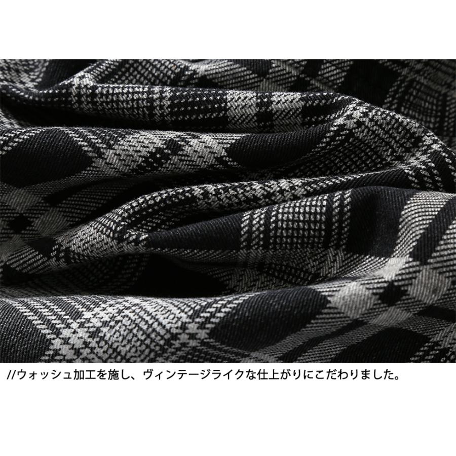 ジャケット ブルゾン シャツジャケット メンズ カバーオール デニム 千鳥格子 チェック柄 Gジャン 春 秋 カジュアル きれいめ おしゃれ 大きいサイズ 両ポケット | ホームアイホーム | 09