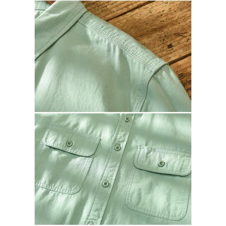 カジュアルシャツ 白シャツ 長袖 メンズ ワーク 作業 ポケット付きシンプル 羽織り | ブランド登録なし | 13