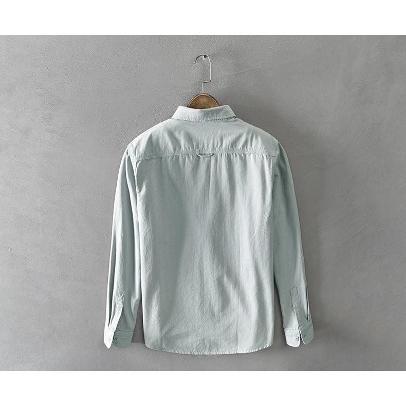 カジュアルシャツ 白シャツ 長袖 メンズ ワーク 作業 ポケット付きシンプル 羽織り | ブランド登録なし | 05