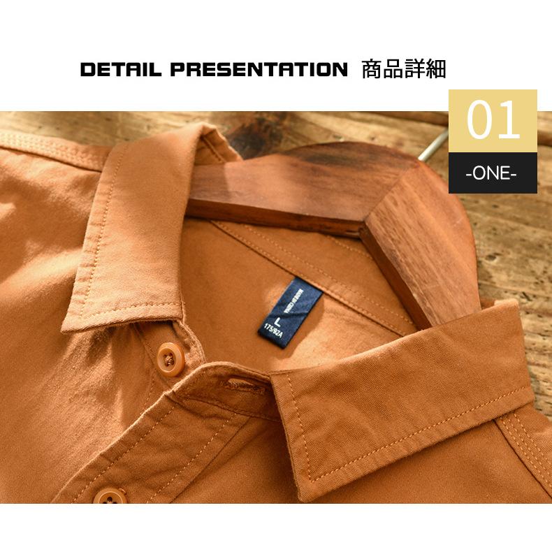 カジュアルシャツ 白シャツ 長袖 メンズ ワーク 作業 ポケット付きシンプル 羽織り | ブランド登録なし | 06