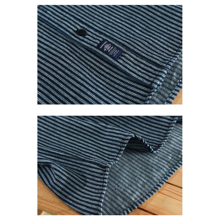 カジュアルシャツ ストライプシャツ 長袖 メンズ ストライプ柄 きれいめ ポケット付き 羽織り レギュラーカラー アメカジ おしゃれ トップス ライトアウター | ホームアイホーム | 13