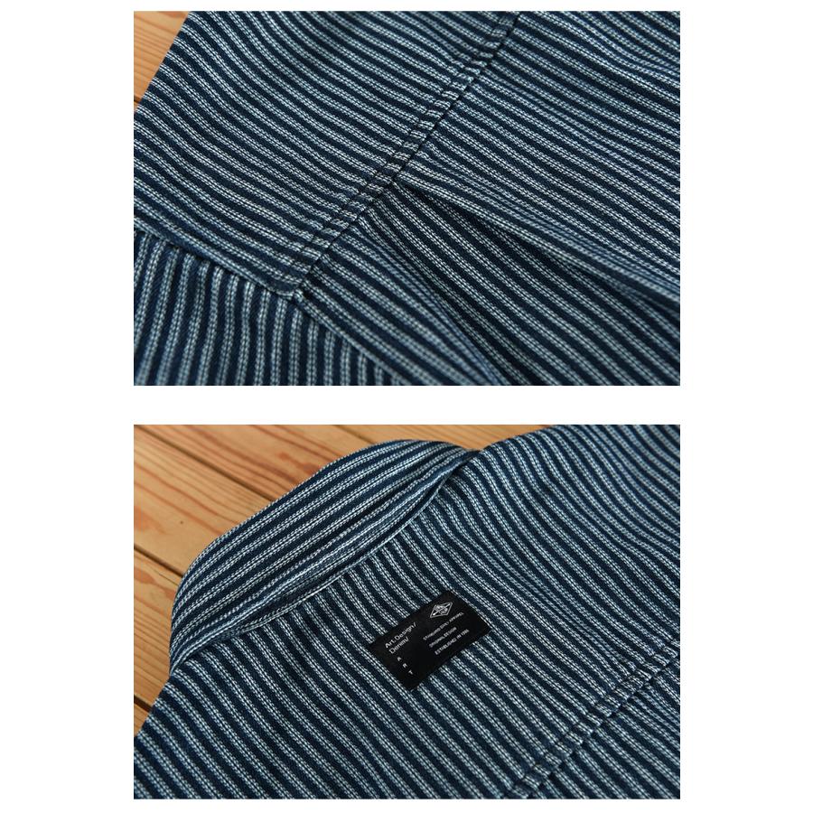 カジュアルシャツ ストライプシャツ 長袖 メンズ ストライプ柄 きれいめ ポケット付き 羽織り レギュラーカラー アメカジ おしゃれ トップス ライトアウター | ホームアイホーム | 14