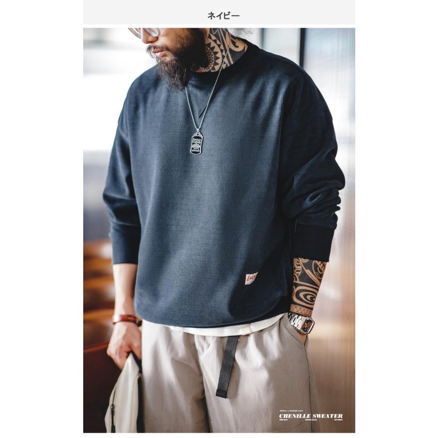 tシャツ トレーナー メンズ 長袖 クルーネック スウェット パーカー Vガゼット 秋 冬 カットソー 長袖tシャツ プルオーバートップス ロンt アメカジ ゆったり | ホームアイホーム | 11