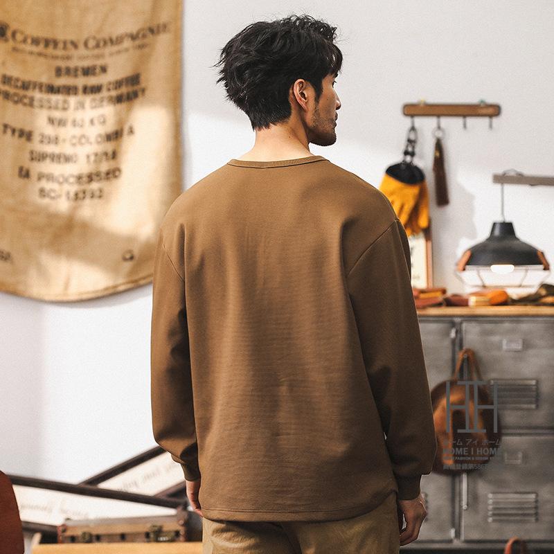 ヘンリーネック Tシャツ ヘンリーネックtシャツ メンズ 長袖  ヘビーウェイト ロンT 大きいサイズ おしゃれ 無地 スポーツ カジュアル カットソー 秋 冬 春服 | ホームアイホーム | 04