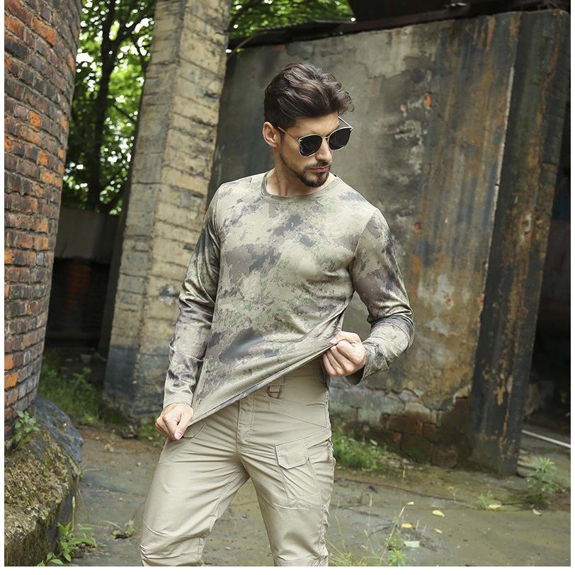 Tシャツ メンズ モフラージュティーシャツ 長袖 迷彩 吸汗速乾 立体裁断 通気 スポーツ 軽量 | ホームアイホーム | 10