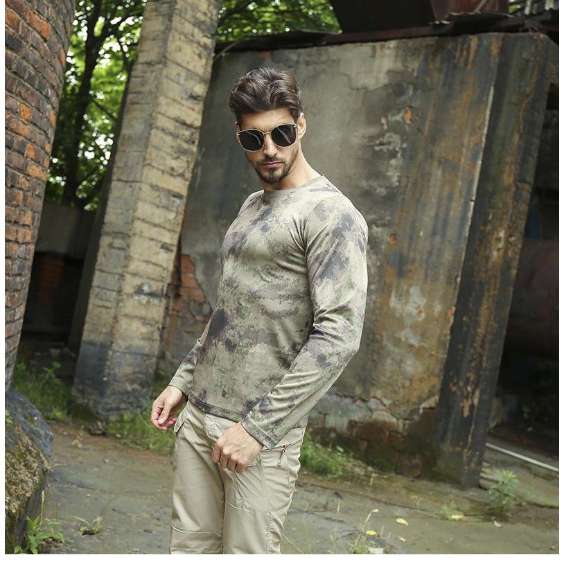 Tシャツ メンズ モフラージュティーシャツ 長袖 迷彩 吸汗速乾 立体裁断 通気 スポーツ 軽量 | ホームアイホーム | 11