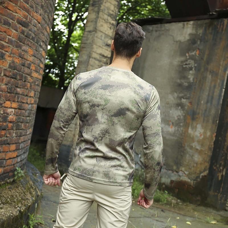 Tシャツ メンズ モフラージュティーシャツ 長袖 迷彩 吸汗速乾 立体裁断 通気 スポーツ 軽量 | ホームアイホーム | 12