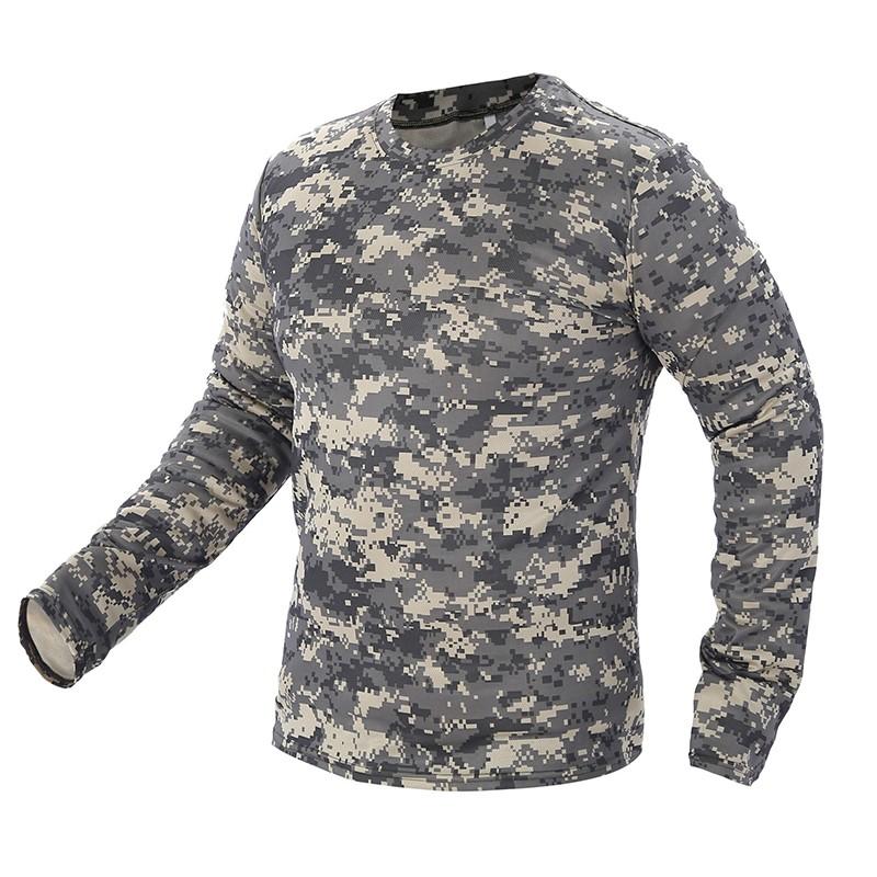 Tシャツ メンズ モフラージュティーシャツ 長袖 迷彩 吸汗速乾 立体裁断 通気 スポーツ 軽量 | ホームアイホーム | 02
