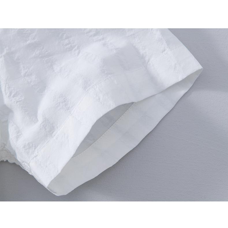 半袖シャツ 白シャツ ストライプ柄 メンズ カジュアル 柔らかい コットン ビジカジ 涼しい 夏服 トップス | ブランド登録なし | 10