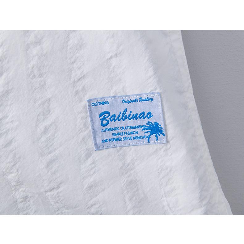 半袖シャツ 白シャツ ストライプ柄 メンズ カジュアル 柔らかい コットン ビジカジ 涼しい 夏服 トップス | ブランド登録なし | 11