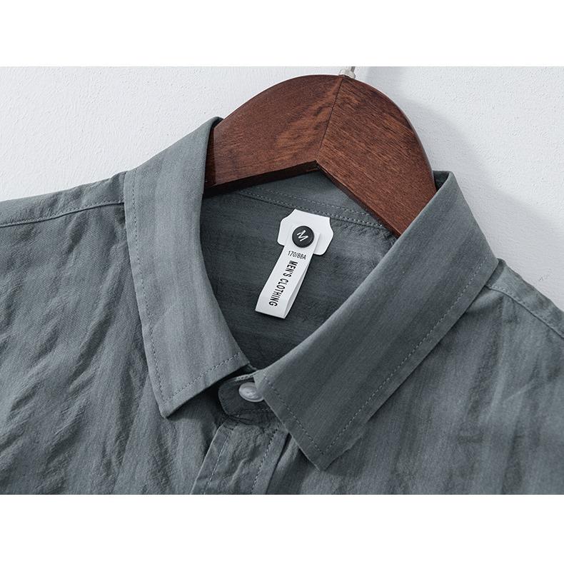 半袖シャツ 白シャツ ストライプ柄 メンズ カジュアル 柔らかい コットン ビジカジ 涼しい 夏服 トップス | ブランド登録なし | 13