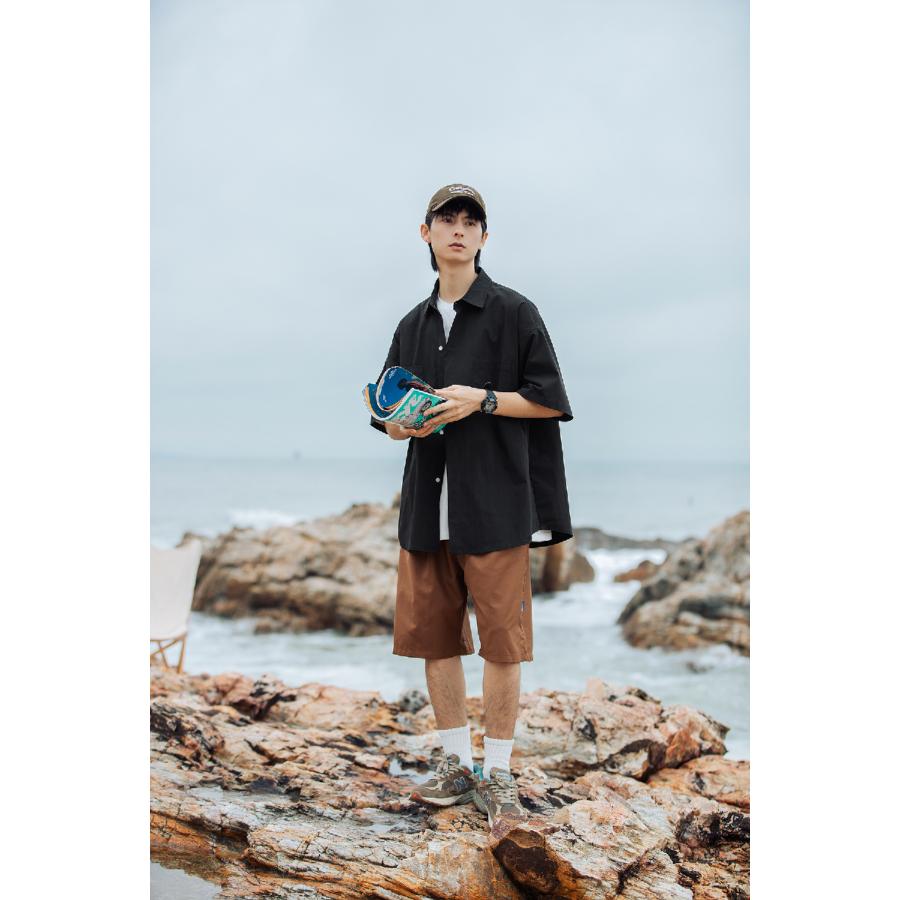 シャツ メンズ 半袖 ナイロンシャツ ストレッチ ポケット ビッグシルエット 大きいサイズ ワークシャツ キャンプシャツ 涼しい ゴルフ カジュアルシャツ 夏 | ホームアイホーム | 14