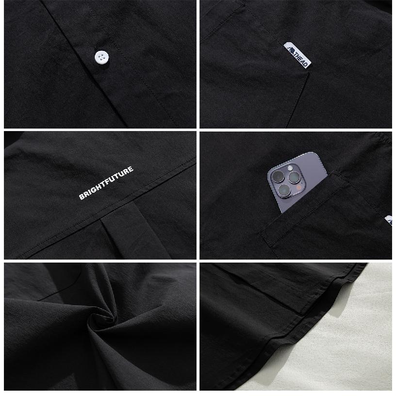 シャツ メンズ 半袖 ナイロンシャツ ストレッチ ポケット ビッグシルエット 大きいサイズ ワークシャツ キャンプシャツ 涼しい ゴルフ カジュアルシャツ 夏 | ホームアイホーム | 16