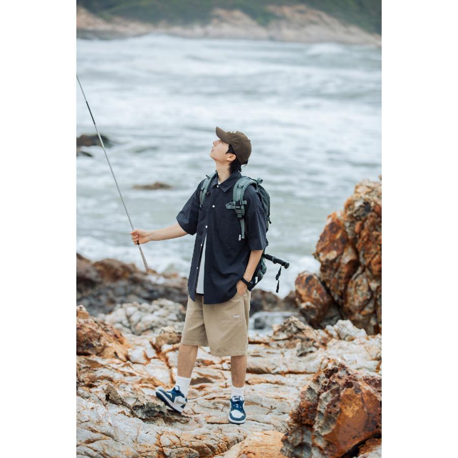 シャツ メンズ 半袖 ナイロンシャツ ストレッチ ポケット ビッグシルエット 大きいサイズ ワークシャツ キャンプシャツ 涼しい ゴルフ カジュアルシャツ 夏 | ホームアイホーム | 20