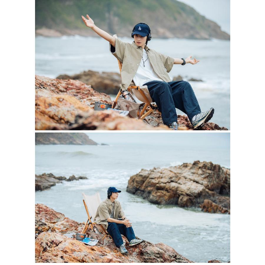 シャツ メンズ 半袖 ナイロンシャツ ストレッチ ポケット ビッグシルエット 大きいサイズ ワークシャツ キャンプシャツ 涼しい ゴルフ カジュアルシャツ 夏 | ホームアイホーム | 04