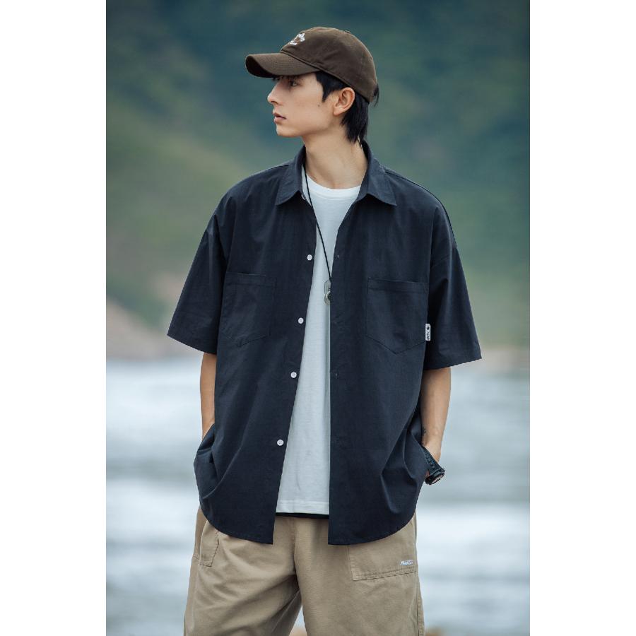 シャツ メンズ 半袖 ナイロンシャツ ストレッチ ポケット ビッグシルエット 大きいサイズ ワークシャツ キャンプシャツ 涼しい ゴルフ カジュアルシャツ 夏 | ホームアイホーム | 11