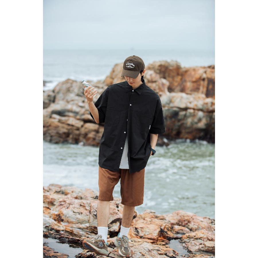 シャツ メンズ 半袖 ナイロンシャツ ストレッチ ポケット ビッグシルエット 大きいサイズ ワークシャツ キャンプシャツ 涼しい ゴルフ カジュアルシャツ 夏 | ホームアイホーム | 12