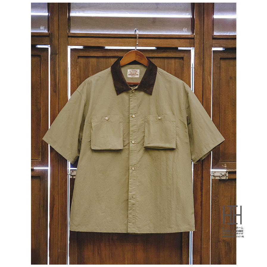 ワークシャツ ナイロンシャツ シャツ メンズ 半袖 コーデュロイ襟 Talon 撥水 オーバーサイズ 大きいサイズ おしゃれ 2ポケット ミリタリー 超軽量 カジュアル | ホームアイホーム | 03