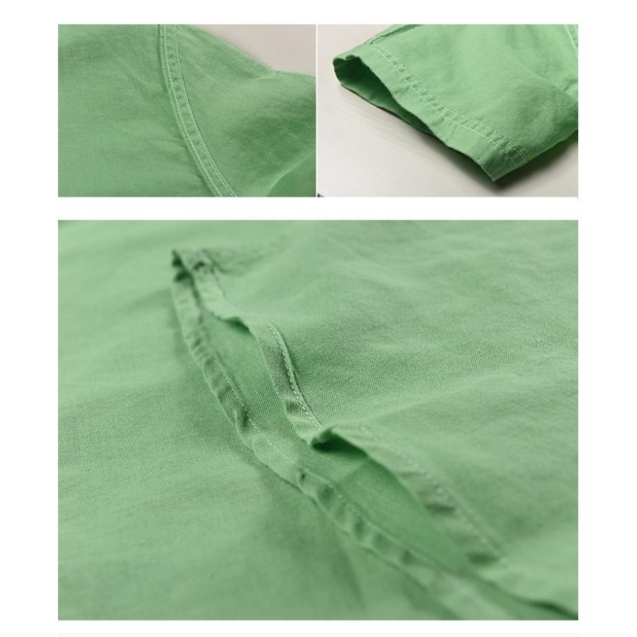 リネンシャツ メンズ 無地 半袖 麻綿 白シャツ シャツ カジュアル | ホームアイホーム | 11
