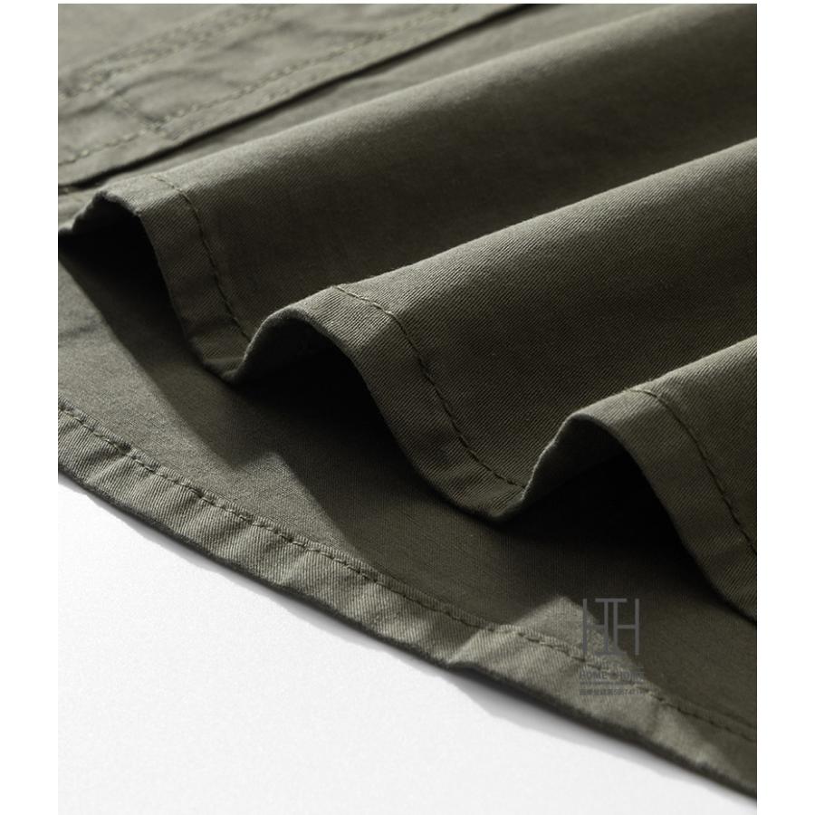 ワークシャツ 半袖 メンズ シャツ アメカジ カジュアル 半袖シャツ 綿100 おしゃれ 両ポケット ミリタリー系 無地 トップス 涼しい メンズシャツ 夏服 夏物 | ホームアイホーム | 16