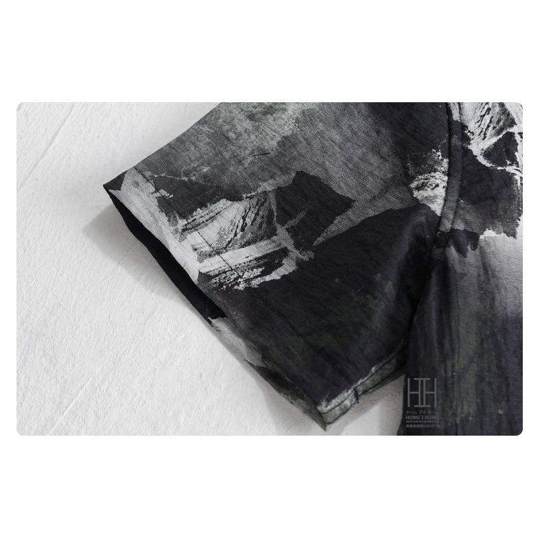 アロハシャツ メンズ 半袖 レーヨンシャツ 柄シャツ カジュアルシャツ ハワイアン リネンシャツ 総柄 レーヨン 麻混紡 涼しい ポケット付き おしゃれ ひんやり | ホームアイホーム | 11