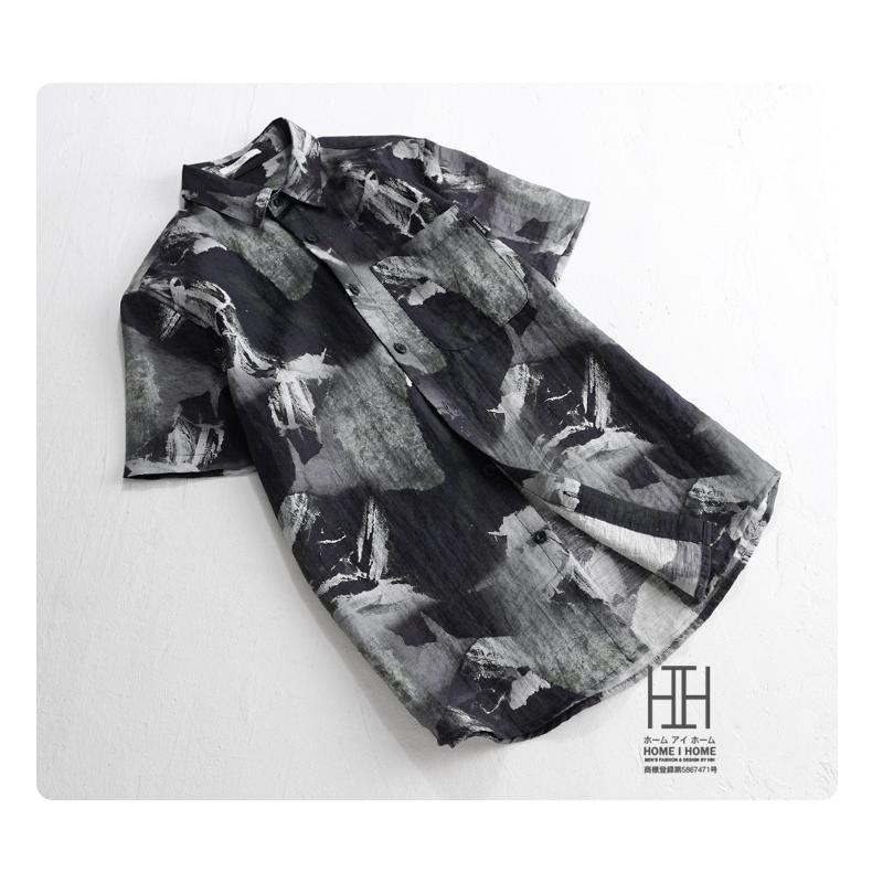 アロハシャツ メンズ 半袖 レーヨンシャツ 柄シャツ カジュアルシャツ ハワイアン リネンシャツ 総柄 レーヨン 麻混紡 涼しい ポケット付き おしゃれ ひんやり | ホームアイホーム | 03