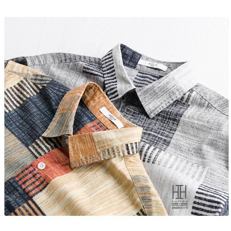 アロハシャツ プリント 半袖シャツ メンズ カジュアルシャツ リゾート アウトドア フィット 半袖 綿100％ クール 柄シャツ おしゃれ カラー配色 羽織り 柔らかい | ホームアイホーム | 04