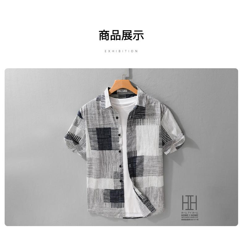 アロハシャツ プリント 半袖シャツ メンズ カジュアルシャツ リゾート アウトドア フィット 半袖 綿100％ クール 柄シャツ おしゃれ カラー配色 羽織り 柔らかい | ホームアイホーム | 08