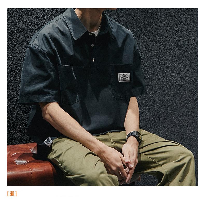 ワークシャツ メンズ オーバーシャツ ゆったり シャツ アメカジ 半袖 ポケット シンプル ベーシック シャツジャケット 夏 | ホームアイホーム | 14