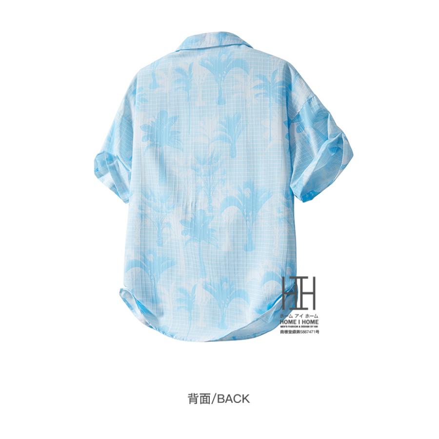 キューバシャツ アロハシャツ メンズ 半袖 おしゃれ プリント 涼しい ひんやり ポケット カジュアル  キューバカラー オープンカラーシャツ メンズシャツ | ホームアイホーム | 04