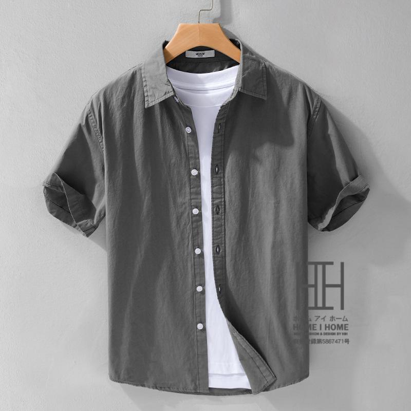 シャツ メンズ 半袖 白シャツ ビジネス シンプル 無地 半袖シャツ 柔らかい おしゃれ 涼しい 羽織り サマー カジュアルシャツ メンズシャツ メンズファッション | ホームアイホーム | 06