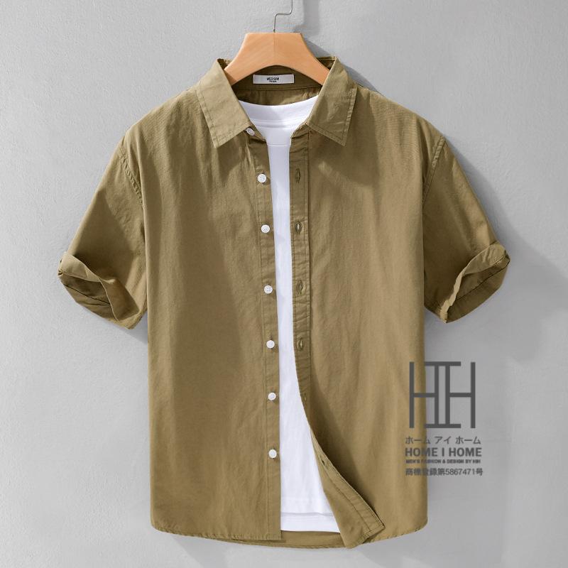 シャツ メンズ 半袖 白シャツ ビジネス シンプル 無地 半袖シャツ 柔らかい おしゃれ 涼しい 羽織り サマー カジュアルシャツ メンズシャツ メンズファッション | ホームアイホーム | 05