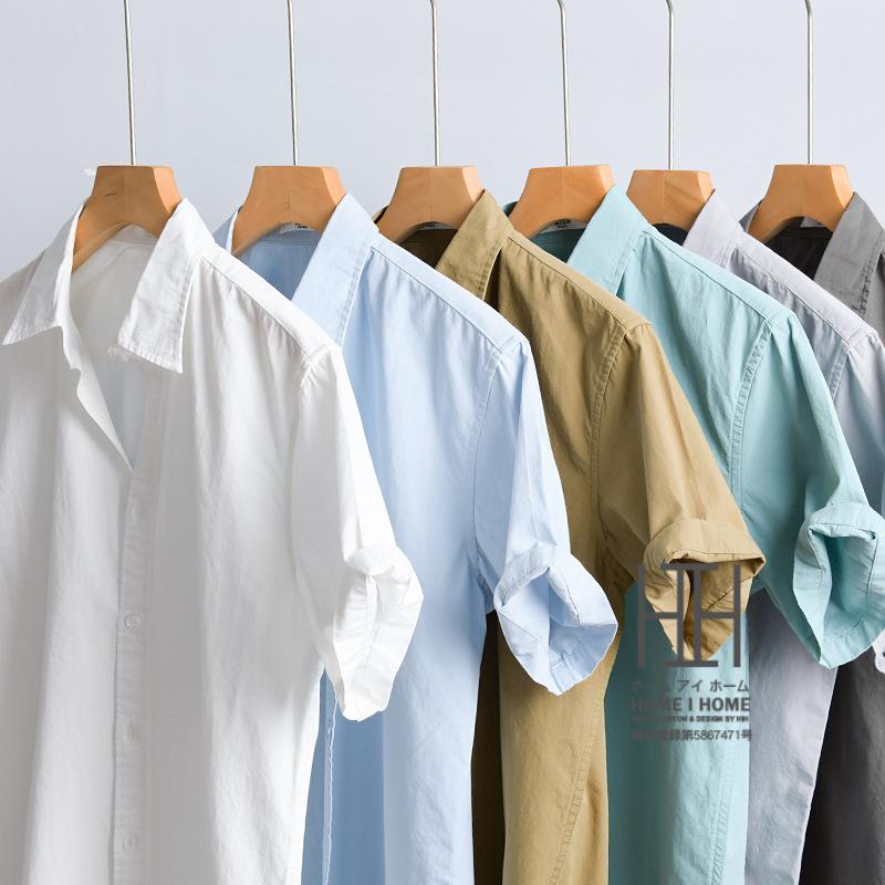 シャツ メンズ 半袖 白シャツ ビジネス シンプル 無地 半袖シャツ 柔らかい おしゃれ 涼しい 羽織り サマー カジュアルシャツ メンズシャツ メンズファッション | ホームアイホーム | 07