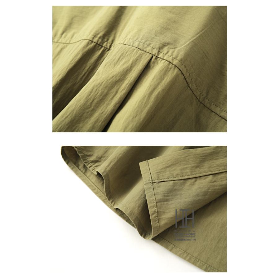 半袖シャツ メンズ ナイロンシャツ カラー配色 メンズシャツ おしゃれ スナップボタン メッシュポケット 速乾 ひんやり アウトドア トップス 羽織り 夏 夏服 | ホームアイホーム | 15