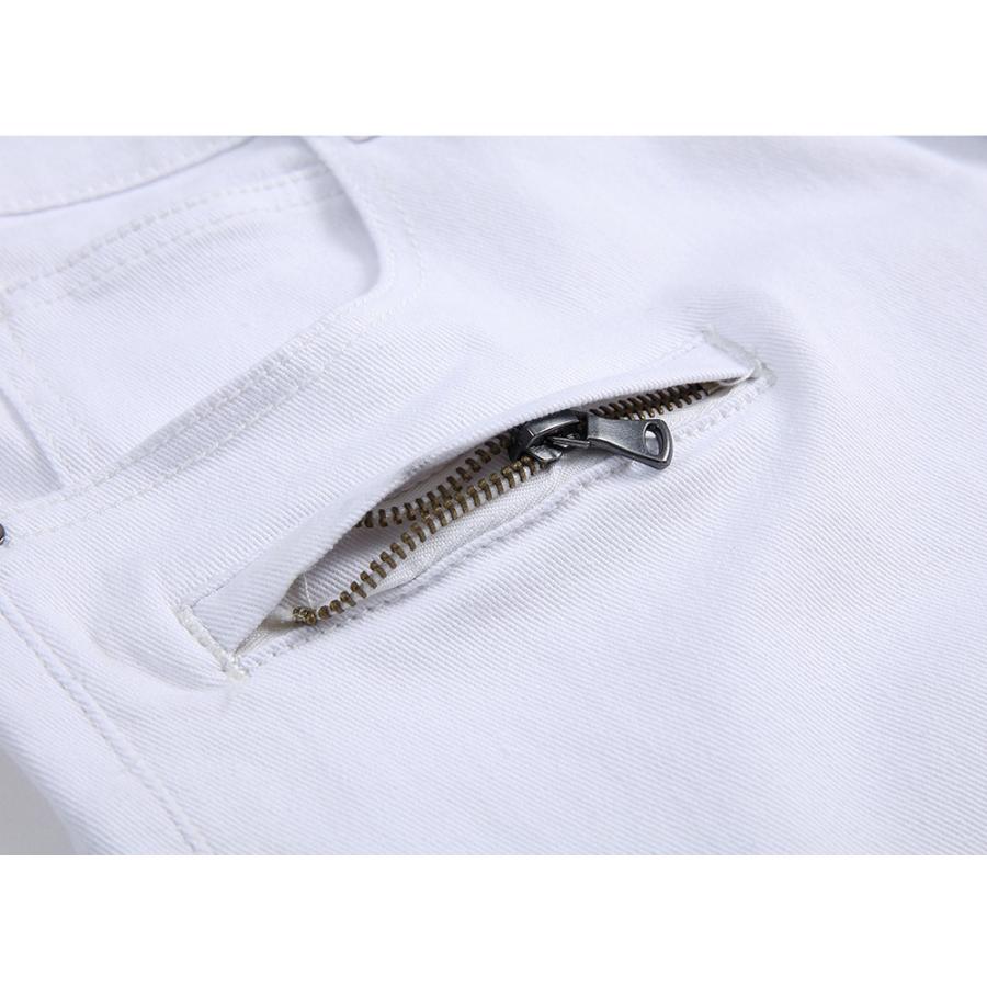 ハーフパンツ メンズ ストレッチ 無地 デニムパンツ ミリタリー系 カジュアル 細身 ウォッシュ加工 | ホームアイホーム | 04