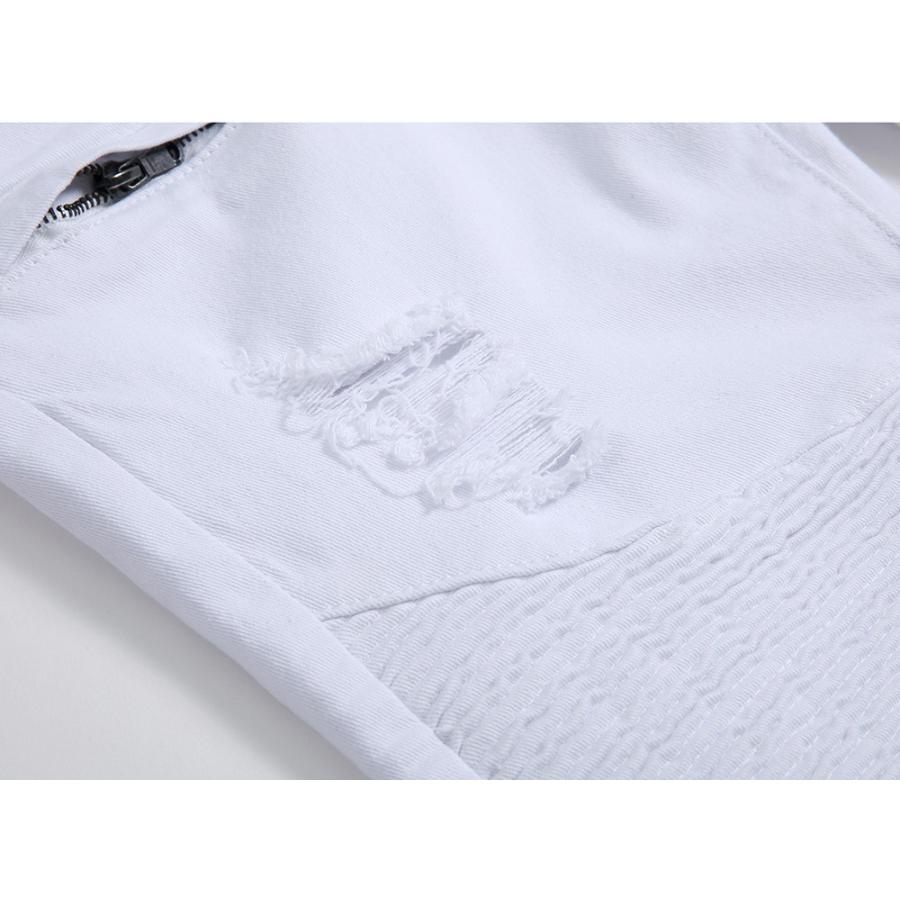 ハーフパンツ メンズ ストレッチ 無地 デニムパンツ ミリタリー系 カジュアル 細身 ウォッシュ加工 | ホームアイホーム | 05