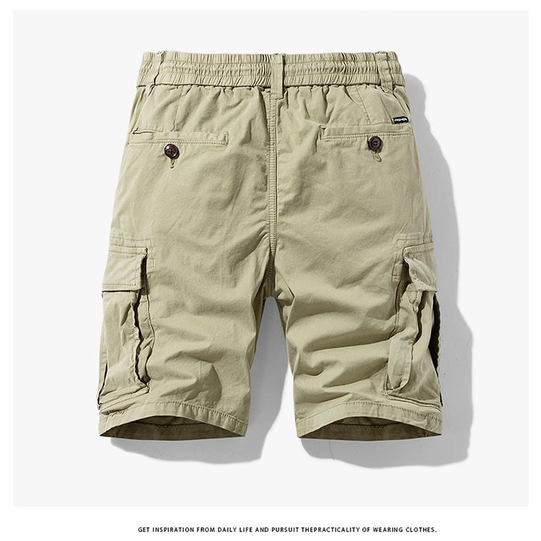 カーゴパンツ ショート丈 メンズ ハーフパンツ 無地 短パン イージーパンツ 多ポケット ストレッチ カジュアル 夏 ボトムス | ブランド登録なし | 02