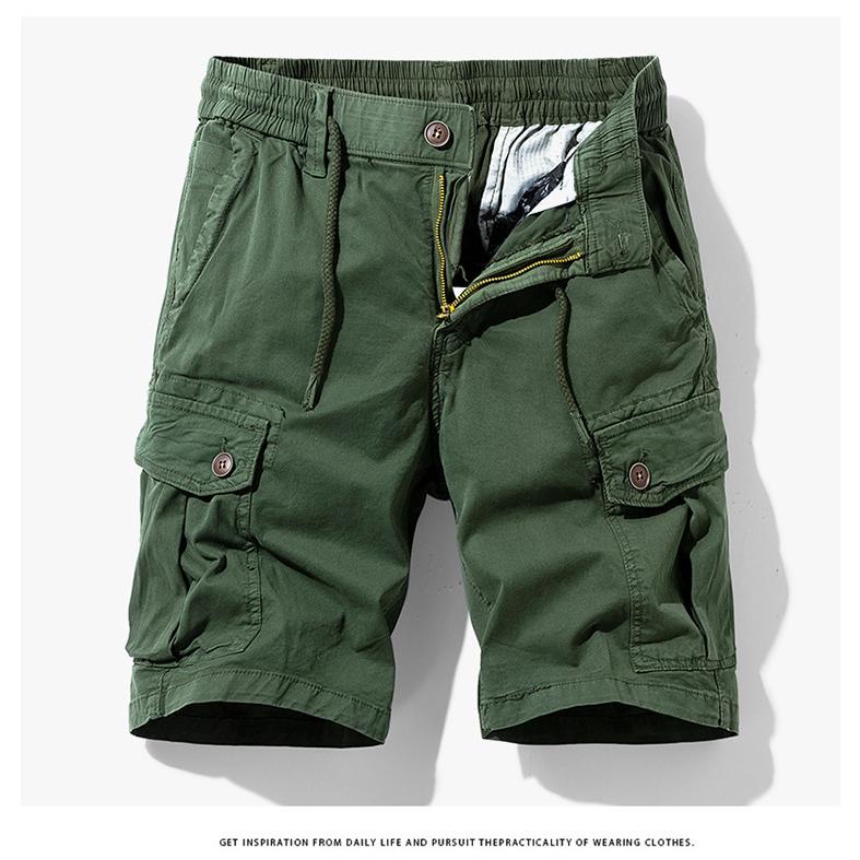 ハーフカーゴパンツ メンズ ハーフパンツ ショート丈 無地 短パン イージーパンツ 多ポケット ストレッチ カジュアル 夏 ボトムス | ホームアイホーム | 09