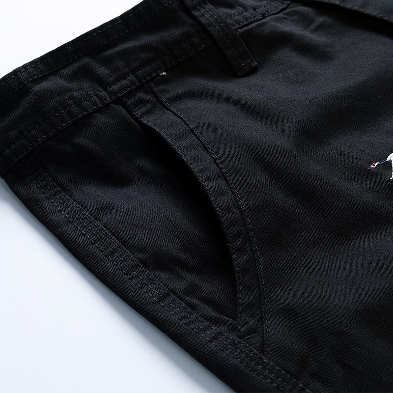 ショートパンツ メンズ 半ズボン 夏 短パン 鶴模様の刺繍入り ハーフパンツ おしゃれ スリム スタイリッシュ 柔らかい ウォッシュ加工済み カジュアル | ホームアイホーム | 09