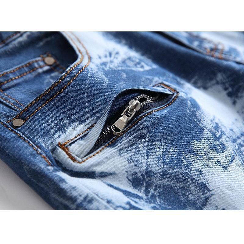 デニム ショートパンツ カットオフ メンズ 膝丈 ダメージ加工 ストレッチ ヒゲ ギャザータック ハーフパンツ 夏 カジュアル | ブランド登録なし | 18